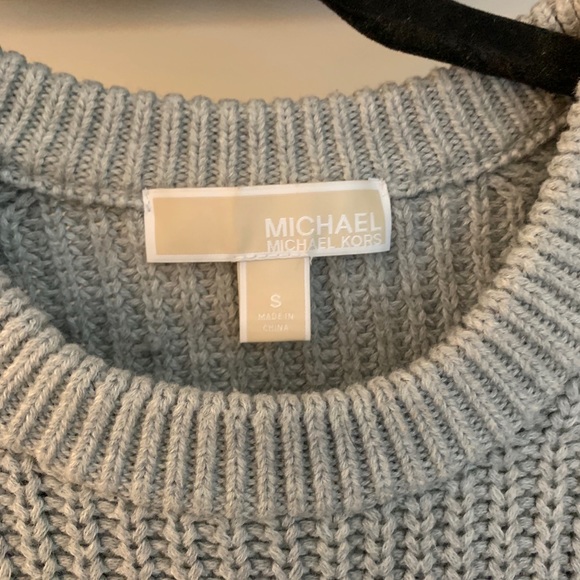Gray Michael Kors Sweater with Fringe Accents - Picture 4 of 6